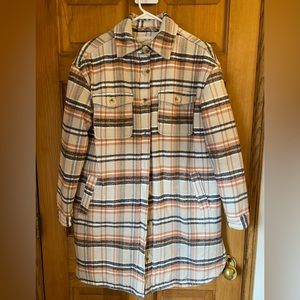 Universal Thread Plaid Jacket - Cream, Black, Orange